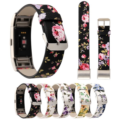 Flower print leather - flower,
